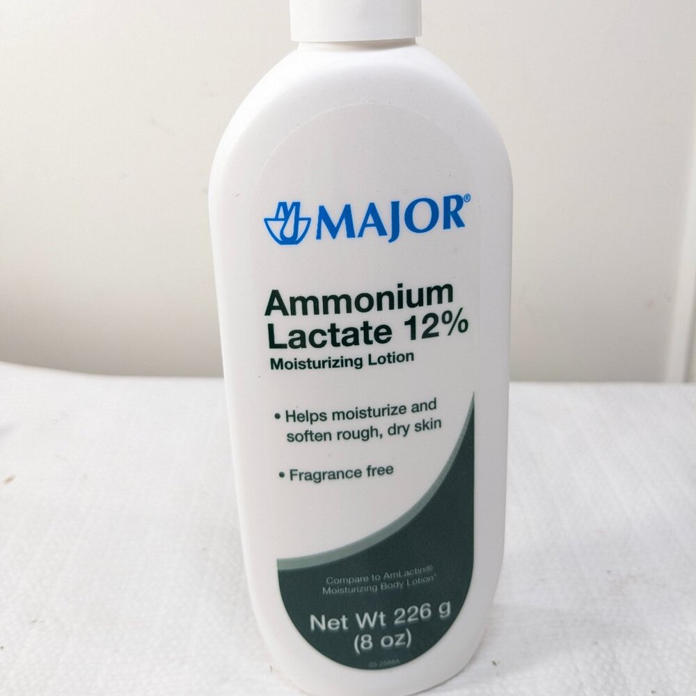 Major Ammonium Lactate 12% Moisturizing‎ Lotion Lactic Acid Fragrance-Free 8 oz